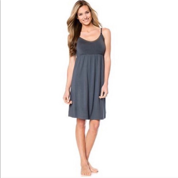 Motherhood Maternity Other - BUMP IN THE NIGHT Navy MATERNITY & NURSING GOWN L